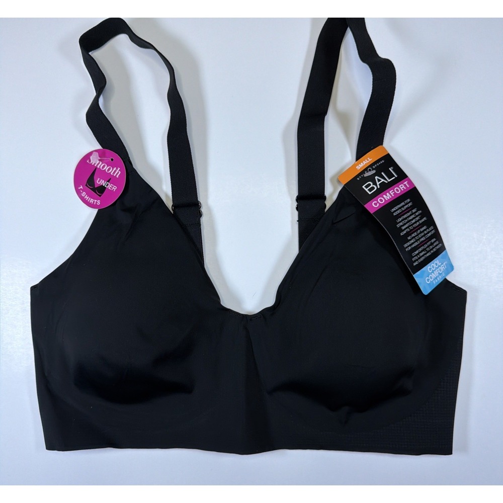 Bali Comfort Revolution Easylite Bra Womens Underwire Black DF3498 Size S NWT